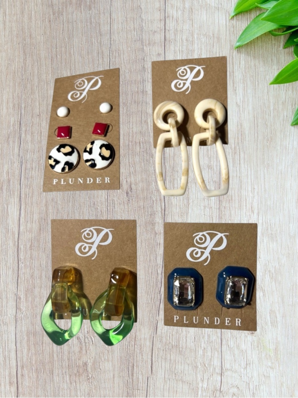 Plunder Design 4 Piece Earring Set